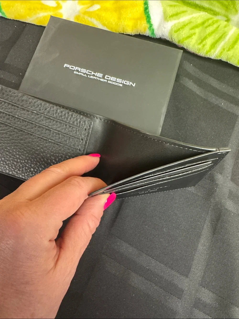 Porsche Design Black Leather Fold Wallet